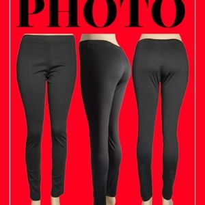 LORELLA Black Stretched Leggings Pants Size 10